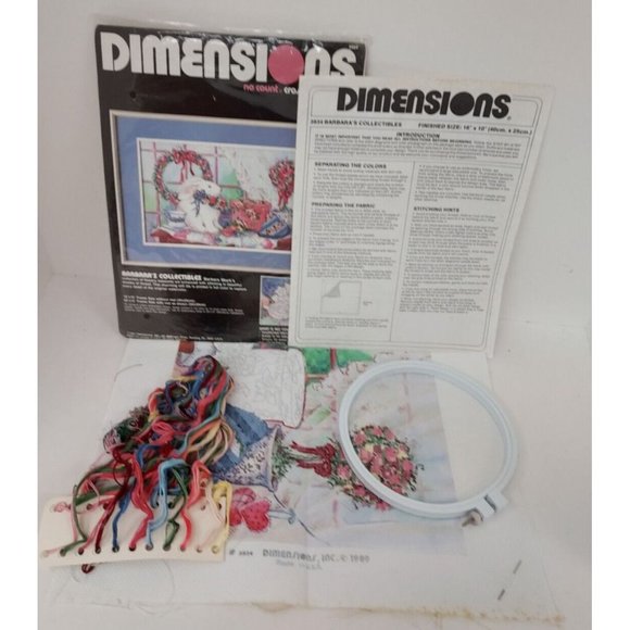 Dimensions No Count Cross Stitch Barbara's Collectible #3934 ©1989 16x10" - Picture 2 of 6